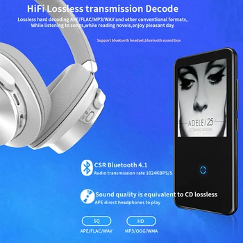 Mahdi M600 Kovové Bluetooth Športové MP3 Prehrávač, Prenosné Audio 16GB s Vstavaný Reproduktor, FM Rádio Bezstratový Zvukový mp-3 HIFI Prehrávač