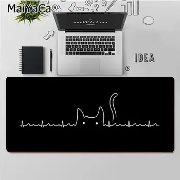 Maiyaca Kvalitné biele čiary čierne Mačky Gumy PC Počítač Gaming mousepad Gumy Počítač Gaming mousepad