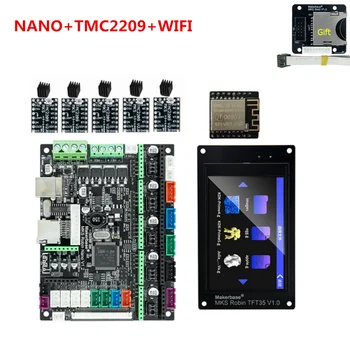Makerbase MKS Robin Nano 32 bit Control Board 3D Tlačiarne DIY časti TFT3.5 dotykový displej wi-fi modul tmc 2208 2209 stepper ovládač