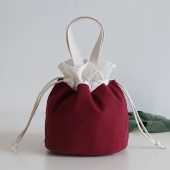Malé čerstvé bavlny a ľanu kabelka lady Múmiový taška taška farbou lúč vrecku Bežné Kapsičky