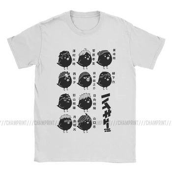 Malý Vrany T-Shirts Mužov Haikyuu Anime Bokuto Volejbal Manga Vintage T-Shirt O Krk Krátky Rukáv T Košele Plus Veľkosť Topy