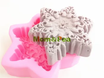 Mama&Pea 0398 Doprava Zadarmo Hex Star Silikónové Mydlo Formy Cake Decoration Fondant Tortu 3D Formy potravinársky Silikón Plesne