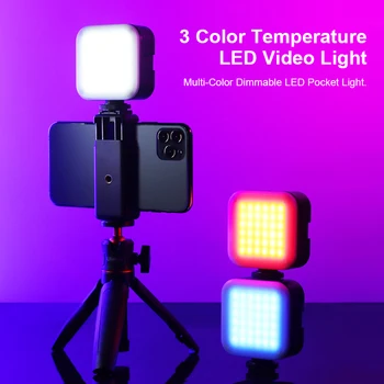 MAMEN Krásu Svetla 5W Mini 36 Led Video Svetlo 6500K Fotografické Osvetlenie U Svetlých 2700K-3500K Vlog Vyplniť Svetla pre Canon/iphone