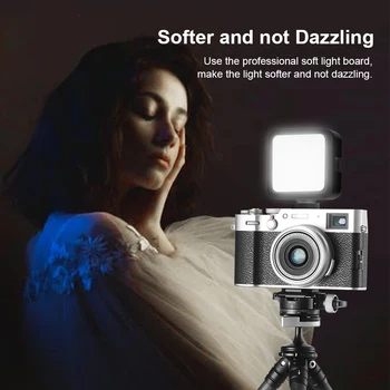 MAMEN Krásu Svetla 5W Mini 36 Led Video Svetlo 6500K Fotografické Osvetlenie U Svetlých 2700K-3500K Vlog Vyplniť Svetla pre Canon/iphone