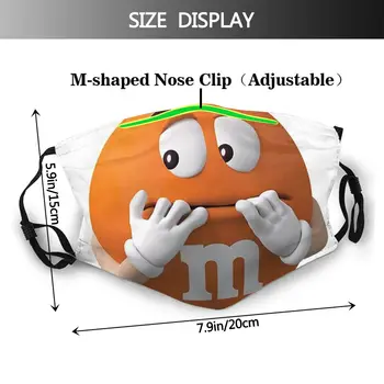 M&m 's Orange Unisex protiprachová Úst Kryt Maska M&M' s Chocolate Forrest Mars S Filtrami na Ochranu Respirátor pre Mužov, Ženy