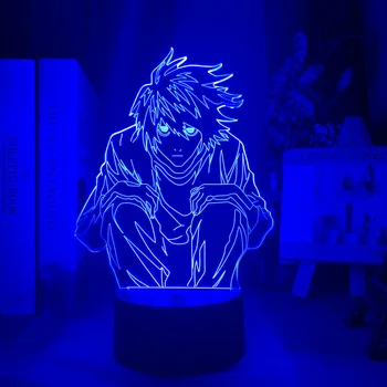 Manga Death Note L Lawliet Obrázok Led Nočné Svetlo pre Anime Izba Obchod Dekor Nápad v Pohode, Deti, Dieťa, Spálne, stolná Lampa Ryuk Obrázok