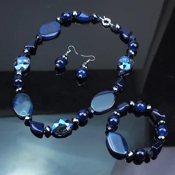 MANILAI Trendy Sady Šperkov Crystal Vyhlásenie, Náhrdelníky, Náramky, Náušnice pre Ženy Náušnice Vyhlásenie Náhrdelník Svadobný Set