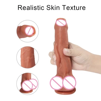 ManNuo Realistické Predkožky Dildo pre Ženy sexuálnu Hračku, Popruh na Nohavice Dildo Veľký Penis s Prísavkou Obrovský Penis Dospelé Samice Produkt