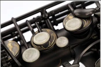 MARGEWATE Eb Naladiť Alto Saxofón Hudobný Nástroj Jedinečný Mosadze, Čiernej poniklovaná Sax Nový Príchod E Ploché Sax s puzdrom