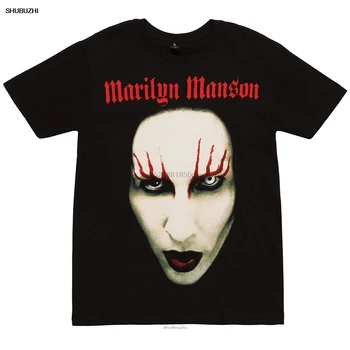Marilyn Manson zblízka Dospelých T-Shirt Letné Krátke Tričká Topy S~3Xl Veľká Veľkosť Bavlna Tees Doprava Zdarma T-shirts