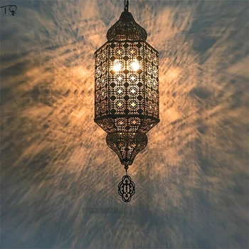 Marocký Lampa Retro Prívesok Ľahké Kovové Tienidlo Loft Štýl Vintage Priemyselné Svietidlo Pre Obývacia Izba/Jedáleň Reštaurácia Dekor