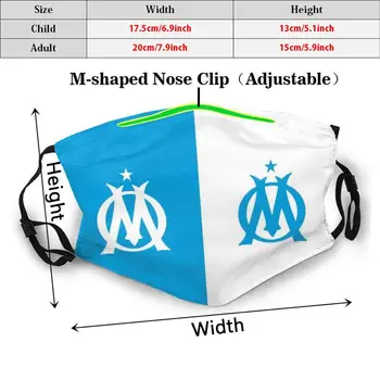 Marseille Maska Euro Ligy Opakovane Pm2.5 Filtra Tvár Masku Om Olympique De Marseille Marseille Marseillais Soccer City Futbal