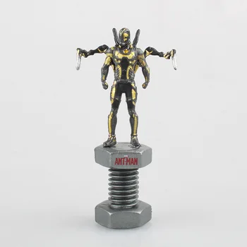 Marvel Občianskej Vojny, Kapitán Amerika Super Hrdinovia Ant Muž Wasp Mini PVC Akcie Obrázok Zberateľskú Modelu Deti Hračky, Bábiky 6,5 cm
