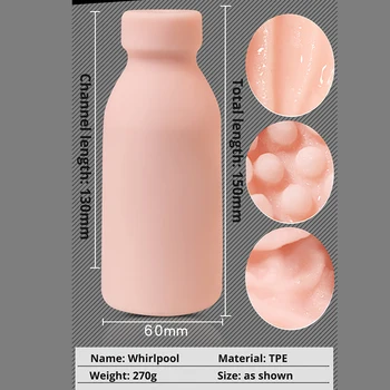 Masturbator Pohár 3D Real Pošvy Pocket Pussy G-bod Stimulátor Dizajn Mlieko Fľaše Vzhľad Sex Bábika Pre Mužov Sexuálne Produkty