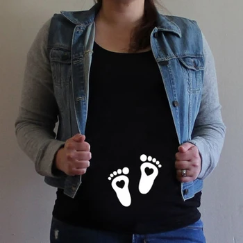 Materské Oblečenie Letné Krátke Sleeve T Shirt Blúzka Stopu Zábavné Dámy Tehotenstva Tričko Topy T-shirt Pre Tehotné Ženy