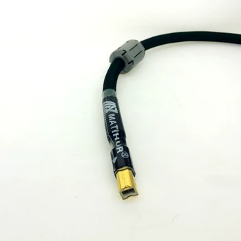 MATIHUR čistej medi 4 core silver pokovovanie Kábel USB DAC linku Typu A-B A-B Digitálny Audio HIFI Mcintosh