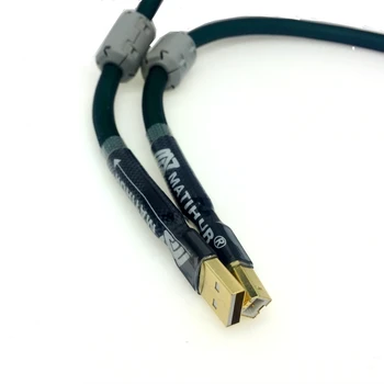 MATIHUR čistej medi 4 core silver pokovovanie Kábel USB DAC linku Typu A-B A-B Digitálny Audio HIFI Mcintosh