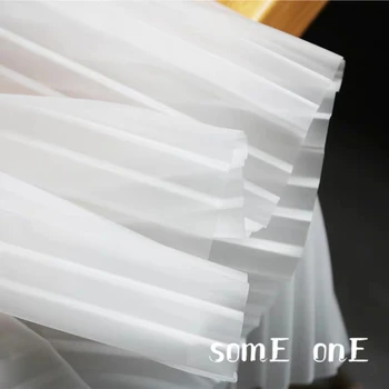 Matné Biele Skladaný TPU Tkanina PVC fólií Nepremokavé DIY Crystal Tašky Oblečenie, Pršiplášť Dizajnér Textílie 50*137 cm