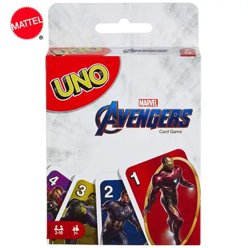 Mattel Hry UNO Marvel Avengers Rodiny Funny Zábavu, Doskové Hry, Zábavné Hracie Karty Darčeka Kartová Hra Uno