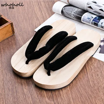 Mazefeng Geta Muž Sandále Japonský Štýl Drevené Sandále pre Mužov Flip-flops Listov Papuče, Sandále na Platforme Ploché Cos Topánky 38-44