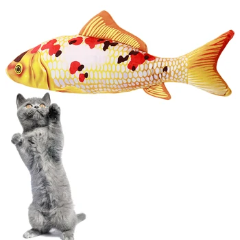 Mačky domáce zvieratá, 60 cm Zábavné Realistický Tvar Ryby Pet Mačka Mačiatko Teaser Roztomilý Simulácia Ryby Hrať Hračka Catnip Hračka Vankúš Bábika