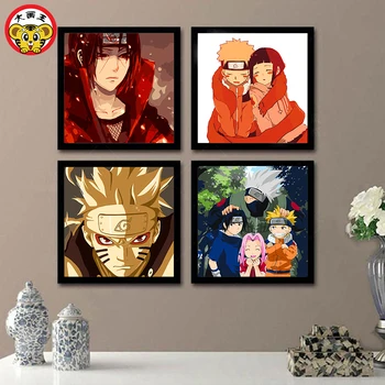 Maľovanie podľa čísel, umenie farba číslo série Naruto miestnosti, Dekoratívne maľby veľké maľovanie kráľ DIY digitálne maľovanie strane-bolesť
