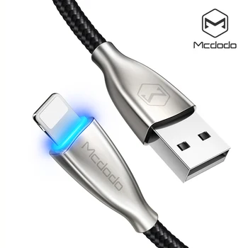 Mcdodo Lightning na USB Kábel na iPhone X Xs Max 8 Plus Rýchle Nabíjanie Kábel pre iPhone 7 6 5 SE iPad Synchronizovať Údaje Kábel s Led