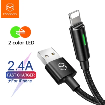 Mcdodo USB Kábel lightning pre iPhone XS Max XR X 8 7 6 6 Plus Kábel 2A Rýchle Nabitie Dátový Kábel Auto odpojte LED Nabíjačky Drôt