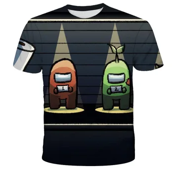 Medzi Nami Grafické Letné T Shirt Deti Hip Hop Harajuku Streetwear Pohode T-shirt Roztomilé Anime Medzi Nami T Shirt Grafický Hornej Tees