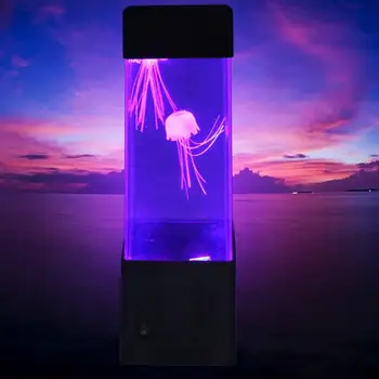 Medúzy LED Nočné Svetlo Elektrické Magic Animovaný Medúzy Farbu Meniace LED stolná Lampa 3D Vizuálne Ilúzie Lampa Dropshiping
