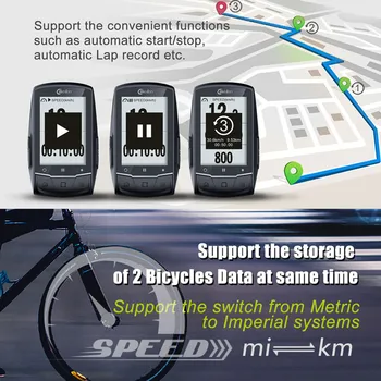 MEILAN 2.6 palcový GPS Navigácie Bike Počítača Rýchlomer Bezdrôtový Cyklistické Počítač, Podpora Pripojenia Snímača Srdcovej frekvencie Monitora