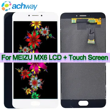 Meizu MX6 LCD Displej Dotykový Displej Digitalizátorom. Montáž MX 6 Nahradenie MEIZU MX6 Displej s rámom biela / čierna doprava Zadarmo
