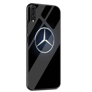 Mercedes Auto Kremíka TPU Telefón Prípade Skla pre Huawei Y6 Y6 Prime Y9 Mate 20 Lite 20 Pro Česť 7A Pro 8X 9 Lite 10 Lite Kryt