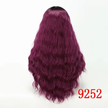 MERISI VLASY 26 cm Dlhé Vlnité Black Parochne Syntetické Vlasy pre Ženy Prírodné Strednej Časti Tepelne Odolné Vlasy