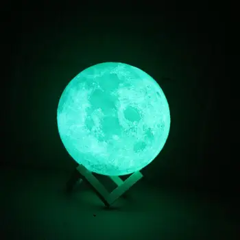 Mesiac Lampy, Nočné Svetlo 3D Tlač Svitom LED Stmievateľné Nabíjateľná Nočný Stolík Stolná Lampa Dropship USB Led Nočné Svetlo domov