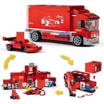 Mesto F1 Formula Racing Automobilovej Dopravy Truck Model Auta, Tehly, Stavebné Bloky, Sady Brinquedos Vzdelávacie Hračky pre Deti,
