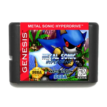 Metal Sonic Hyperdrive 16 bit MD Hra Karty Pre Sega Mega Drive Pre Genesis