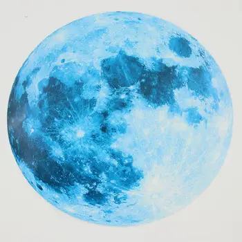 MeterMall 30 cm Blue Moon 435pcs Modrý Svetelný Moon Star Nálepky 166pcs Star Odtlačkový Dekorácie