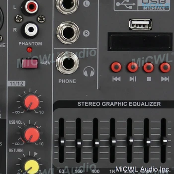 MG12 12 Kanálový Profesionálny Mixér DJ Audio Konzoly es Zvuk Miešanie Bluetooth Prenosné 7-Pásmový Ekvalizér Live Zvukové Efekty