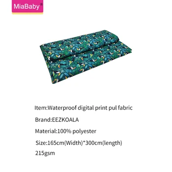Miababy3M Digitálna Tlač okres pul Textílie pre Látkové Plienky Priedušný Materiál TPU Textílie DIY Baby Plienky Mokré Tašky Nepremokavé tkaniny Tkaniny