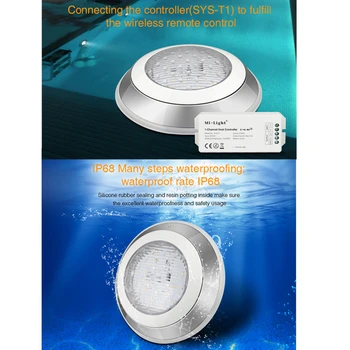 Miboxer SYS-RW1 RGB+SCS LED Podvodná Svetla (Podriadený Lampa)Bazén Lampa Vodotesný IP68 DMX512/WiFi APP Alexa Ovládanie