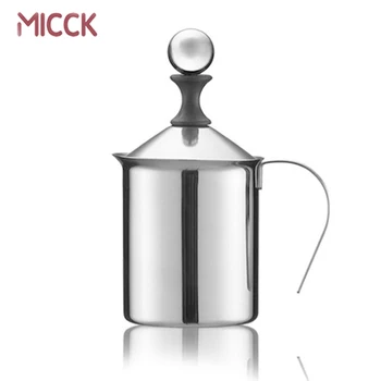 MICCK Nehrdzavejúcej Ocele, Ručné Kávové Mlieko Frother Barista Nástroje Pre Kuchyňa kaviareň Cappuccino Latte Art Mliečna Pena Bublina