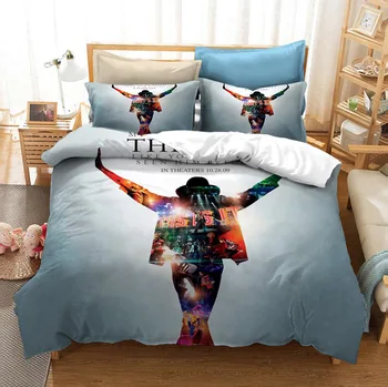 Michael Jackson 3D Vytlačené posteľná bielizeň Nastaviť Obliečky obliečky na Vankúše Cumlík posteľná bielizeň Nastaviť Obliečky Posteľná Bielizeň(NIE list)