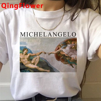 Michelangelo Estetické Harajuku T Shirt Ženy Ullzang Vaporwave T-shirt Vintage 90. rokov Grafické Tričko Fashion Anime Top Tees Žena