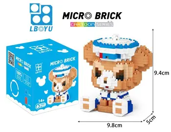 Micro Brick Mini Stavebné Bloky LegoINGlys Kreslený Seriál Model Auta Anime Postavy Deti Hračky Darček K Narodeninám
