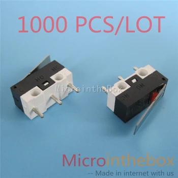 Micro switch 3P s rukoväť 1000PCS zistiť prepínač 125V1A limitný spínač DIP 3pin 3p 100gf kliknite na tlačidlo účinnosť