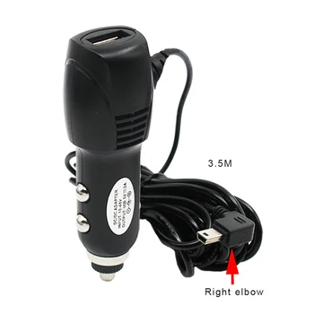 Micro USB Nabíjačka do Auta, Adaptér 3,5 m Nabíjací Kábel pre Automobilové DVR Dash Cam GPS Navigáciu, Mobilný Telefón 5V 2A