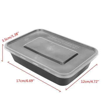 Microwavable Jedlo Jedlo Skladovacích Kontajnerov Opakovane desiatu Bento Box Eco-friendly Piknik na Uskladnenie Potravín Kontajner 10 Ks Sada