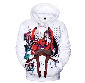 Mikina s kapucňou, 3D Tlač Kakegurui Anime Hoodies Módne Hip Hop Muži/ženy Ležérne Oblečenie s Dlhým Rukávom Teplé Plus Veľkosť Mikiny