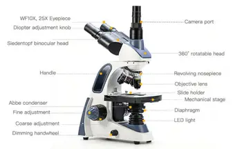 Mikroskop Trinocular----SWIFT Profesionálny Výskum Triedy 2500X LED Lab Trinocular Zložené Mikroskopom